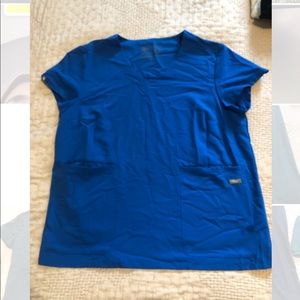 Royal Blue Figs Scrub top